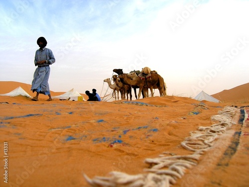 campement dans les dunes