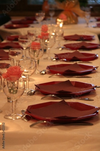 table avant une soirée