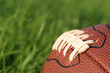 football in the grass