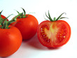 red tomatoes on white background iii