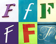 lettre urbain - collection de lettre f