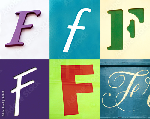lettre urbain - collection de lettre f