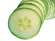 sliced cucumber, isolated on white sliced cucumber, isolated on white