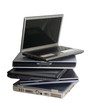 stack of lap top computers
