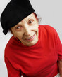 active grandmama in black cap