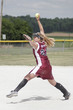 girl playing softball