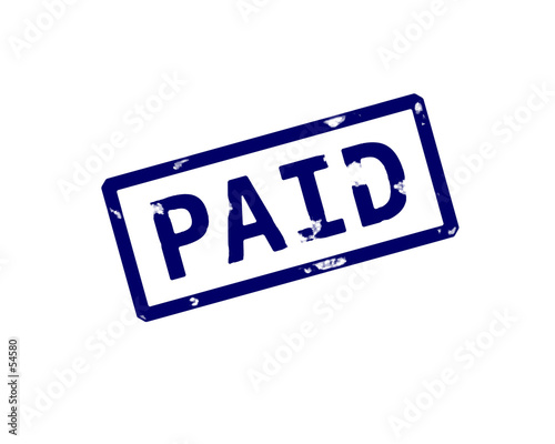paid rubber ink stamp paid rubber ink stamp