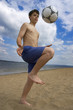 summer soccer on the beach