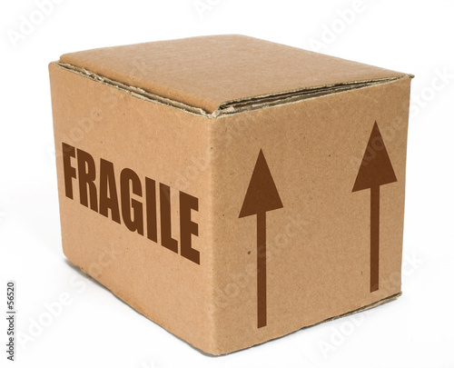 cardboard  box - fragile moving