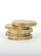 coins stacked up
