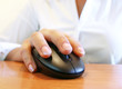 hand on the mouse