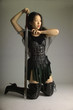 kneeling warrior princess with a sword