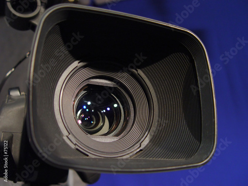 lens of the video camera