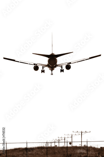 an airplane landing