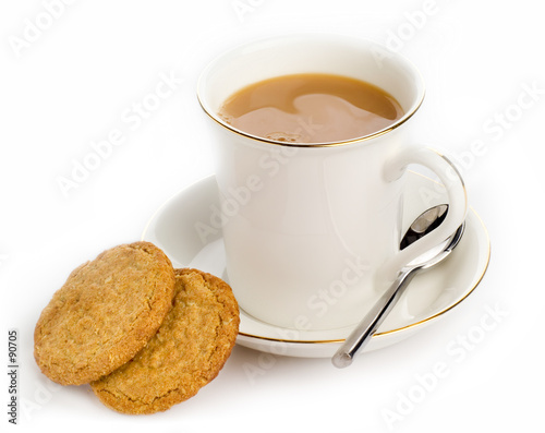 hot drink and cookies
