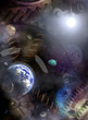 universe engine. fantastic illustration universe engine. fantastic illustration