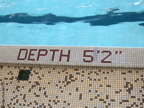 swimming: 5 foot 2, pool of blue...