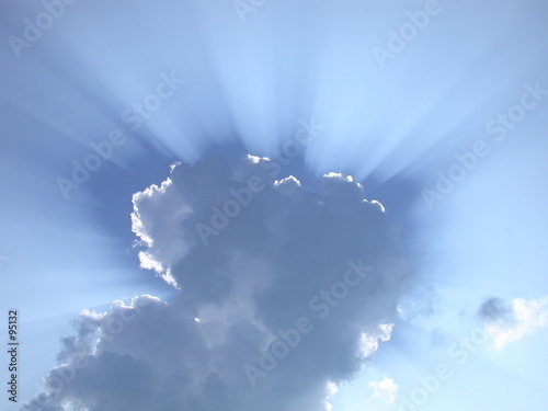 sun rays through the clouds