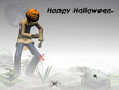 happy halloween, pumpkin jack, foggy forest.