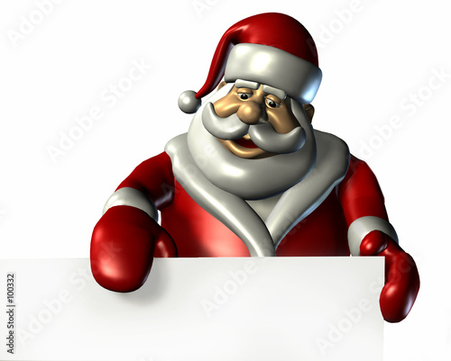 santa claus with sign edge