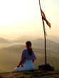 Photo: sunrise meditation & flag sunrise meditation & flag