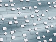 business process 3d on blue background
