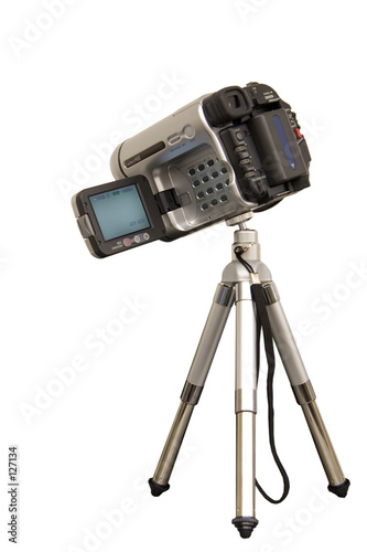 camcorder on a tripod