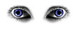 two abstract blue eyes