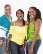 three friends shouting three friends shouting