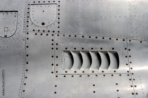 Photo: jet airplane skin detail jet airplane skin detail