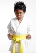 karate kid with yellow belt