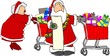 santa & mrs. claus shopping