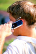 man on cell