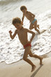 course dans les vagues