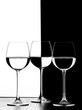 three wine glasses