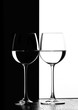 two wine glasses