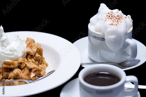 Photo: apple crumble and coffee apple crumble and coffee