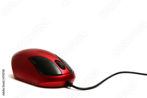 souris informatique rouge