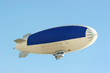 blue copy space on blimp to advertise your message