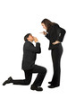 business begging man to a woman