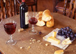 rotwein und käse