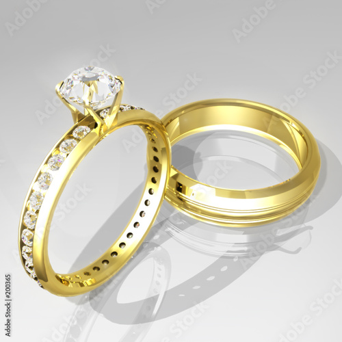 wedding rings 3d