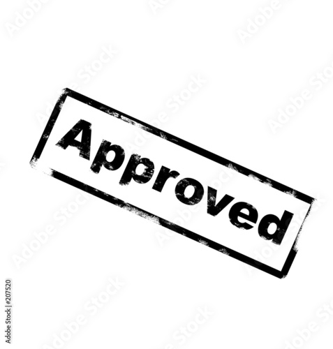 isolated approved print