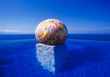 infinity pool with art