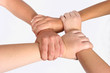 interlocked hands