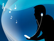 male listening to music with his mp3 player 3 male listening to music with his mp3 player 3