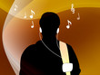 male listening to music with his mp3 player 4