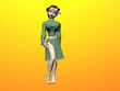 girl green dress
