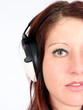 woman listening to her favorite music woman listening to her favorite music
