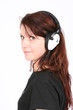 woman listening to her favorite music woman listening to her favorite music